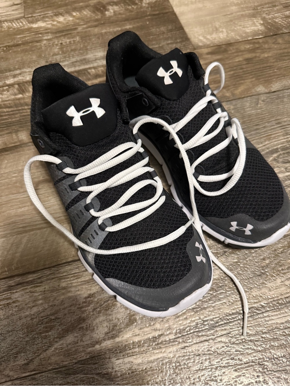 Under Armour Black and White Athletic Sneakers